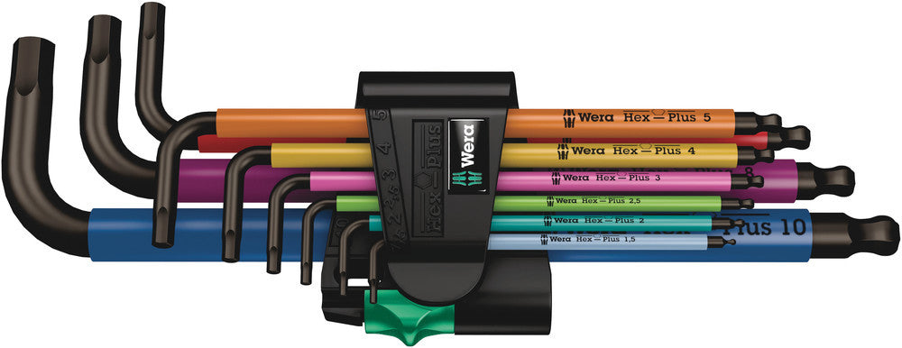 Wera 05073593001 950/9 Hex-Plus Multicolour 1 SB 9pc Metric L-Key Set