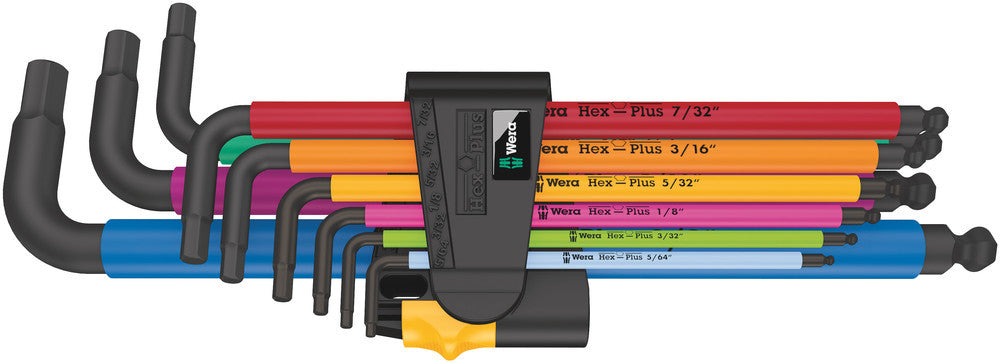 Wera 05022640001 950/9 Hex-Plus Multicolour 1 SB 9pc SAE L-Key Set
