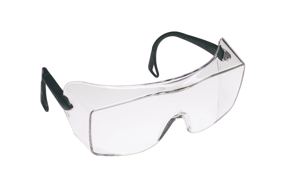 3M Ox Safety Eyewear 12166 Clear Lens Black Frame Secure Grip