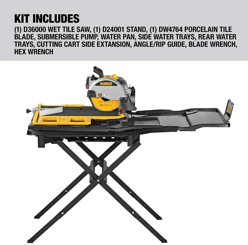 DeWalt D36000S 10 Inch High-Capacity Wet Tile Saw with Stand