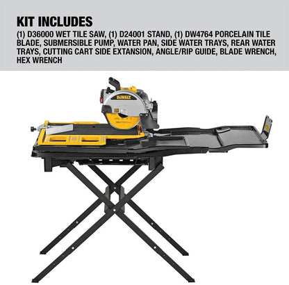 DeWalt D36000S 10 Inch High-Capacity Wet Tile Saw with Stand