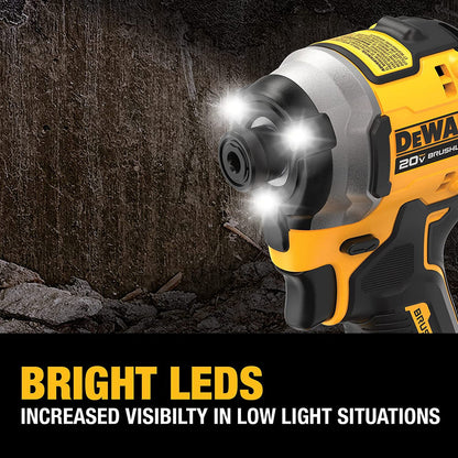 DeWalt DCF850B 20V MAX ATOMIC Brushless 3-Speed 1/4 inch Impact Driver (Tool Only)