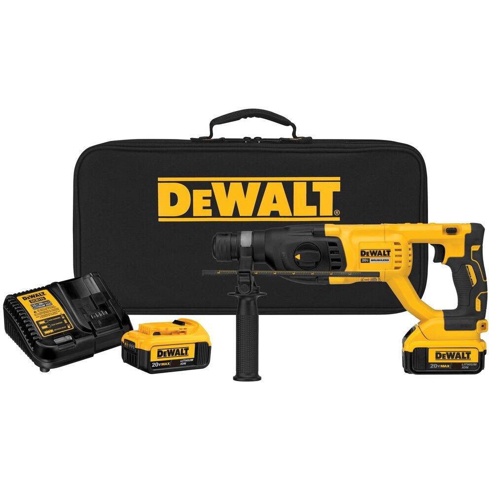 DeWalt DCH133M2 20V MAX 1 inch Brushless Cordless SDS-Plus D-Handle Rotary Hammer Kit