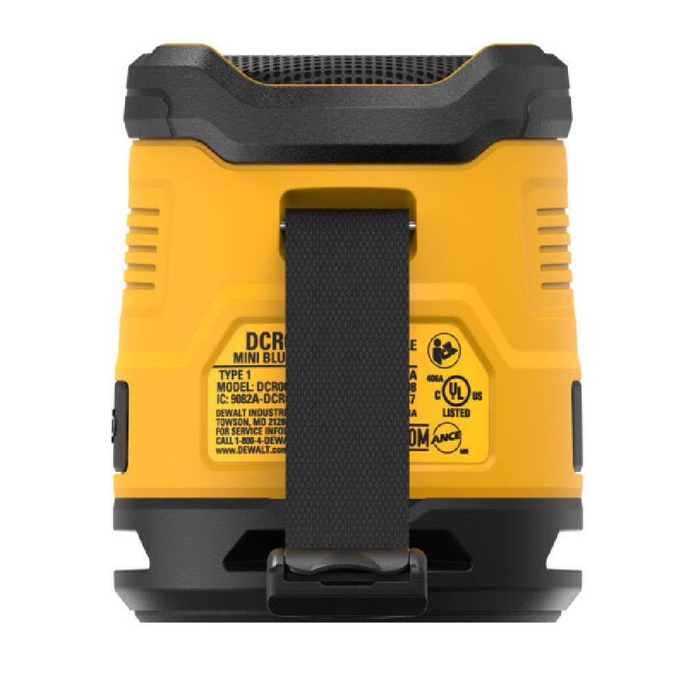 DeWalt DCR008 USB-C Rechargeable Mini Bluetooth Speaker