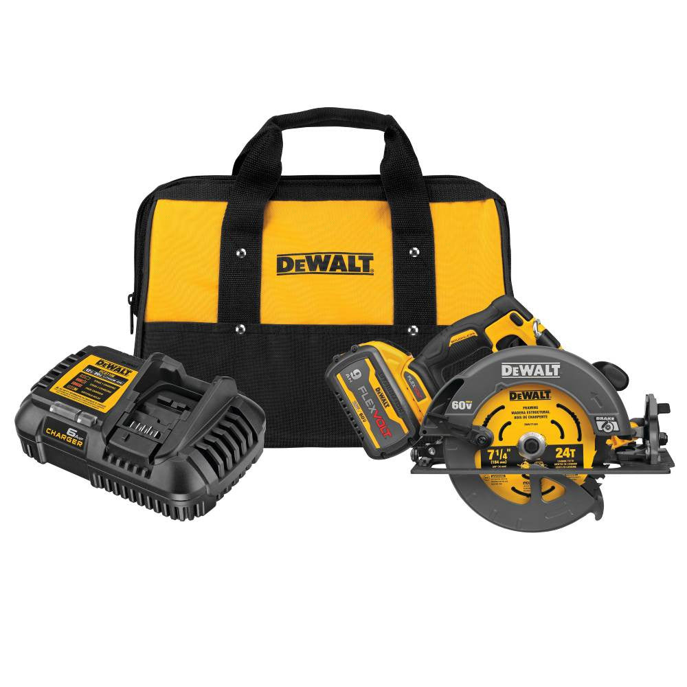 DeWalt DCS578X1 FLEXVOLT 60V MAX Brushless 7-1/4 inch Cordless Circular Saw with Brake Kit