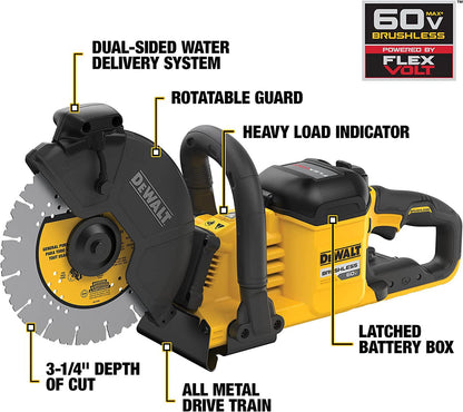 DeWalt DCS692X2 FLEXVOLT 60V MAX Brushless Cordless 9 inch Cut Off Saw Kit