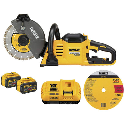DeWalt DCS692X2 FLEXVOLT 60V MAX Brushless Cordless 9 Inch Cut Off Saw Kit