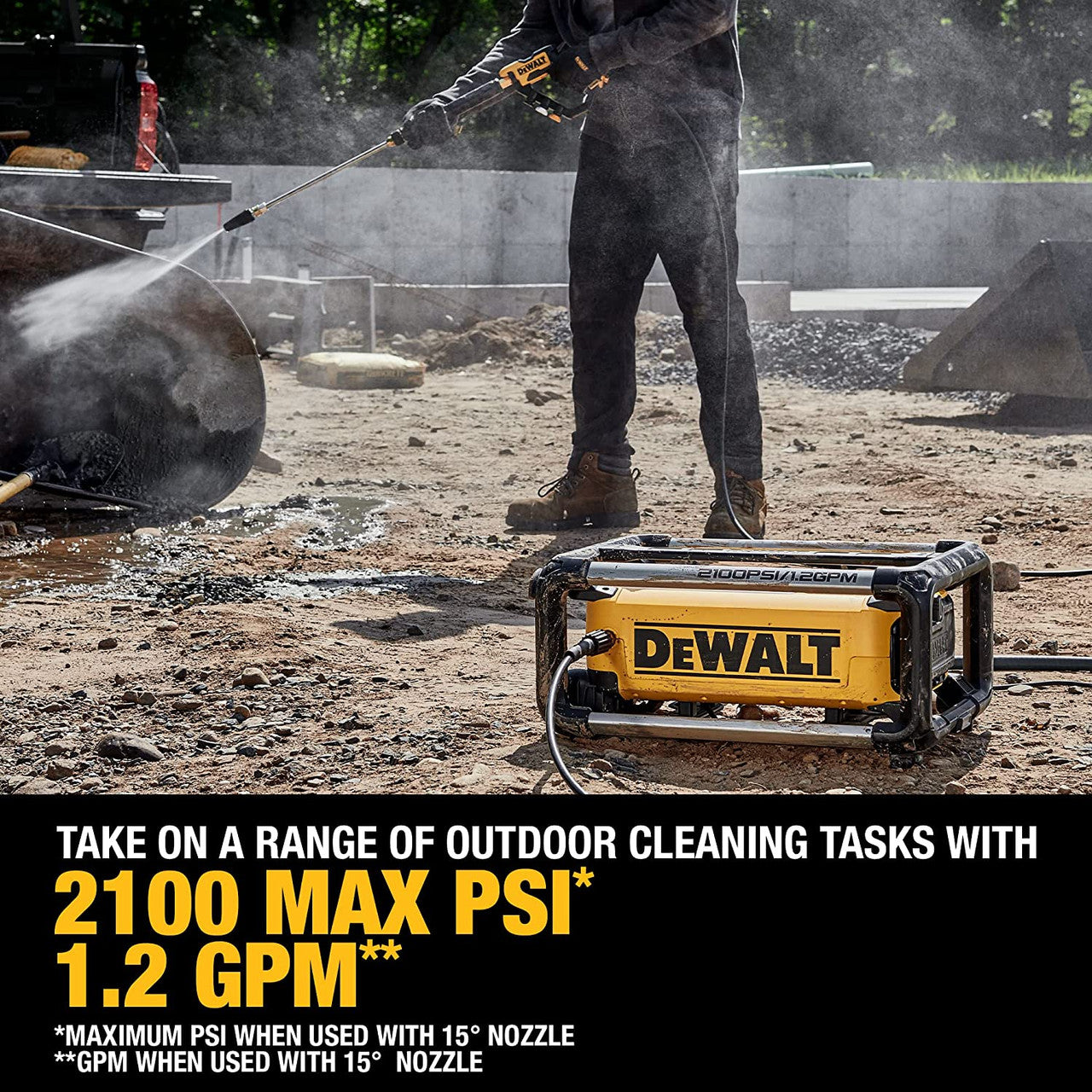 DeWalt DWPW2100 13 AMP 2100 PSI 1.2 GPM Electric Pressure Washer