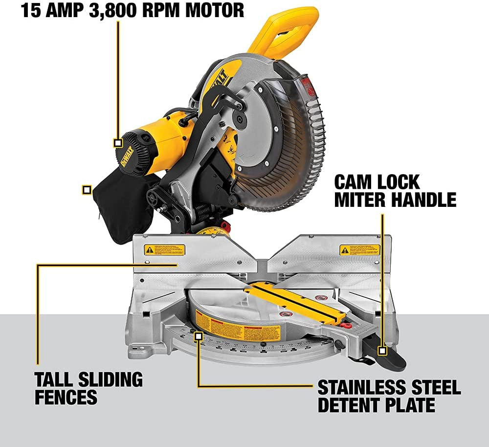 DeWalt DWS716 15 Amp 12 inch Double-Bevel Compound Miter Saw