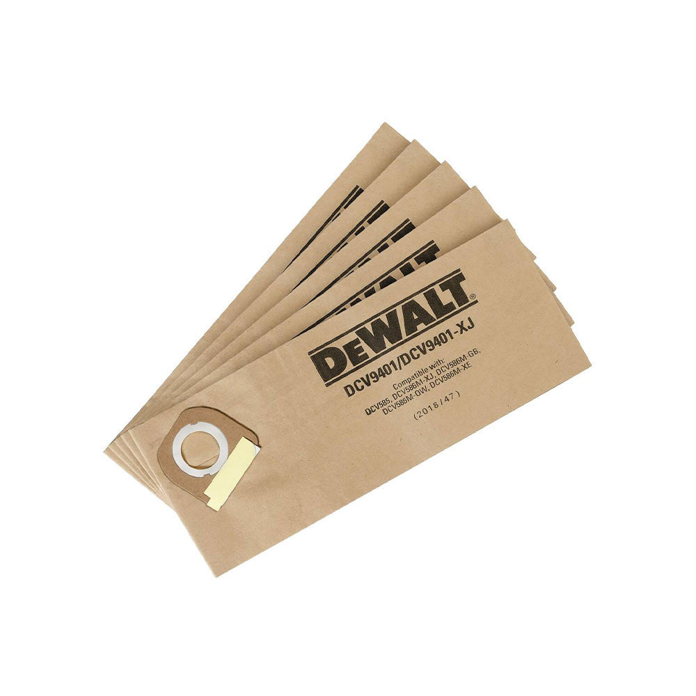 Dewalt Disposable Paper Dust Bags for DCV585 / DCV586 Dust Extractor