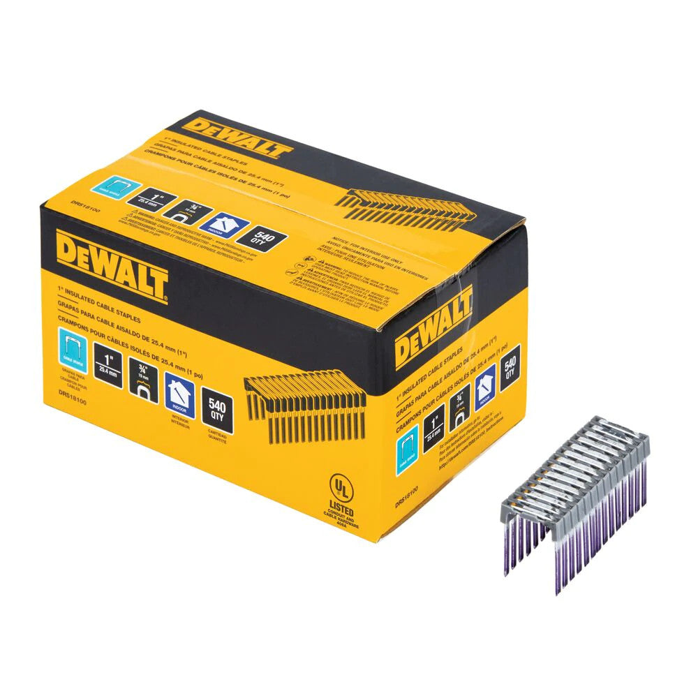 DeWalt DRS18100 1 Inch Insulated Cable Staples - 540pk