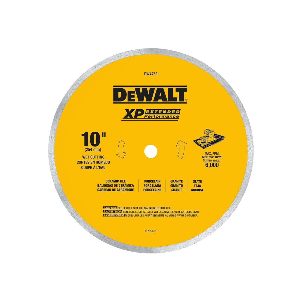 DeWalt 10 Inch XP Porcelain Tile Diamond Blade