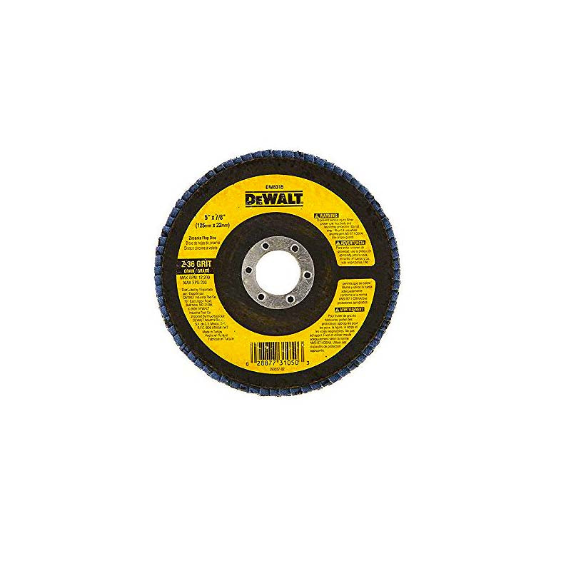 DeWalt 5in x 7/8in Type 29 HP 36-Grit Zirconia Flap Disc