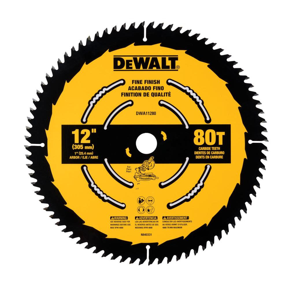 DeWalt DWA11280 12 Inch 80T Segmented Mitre Saw Blade