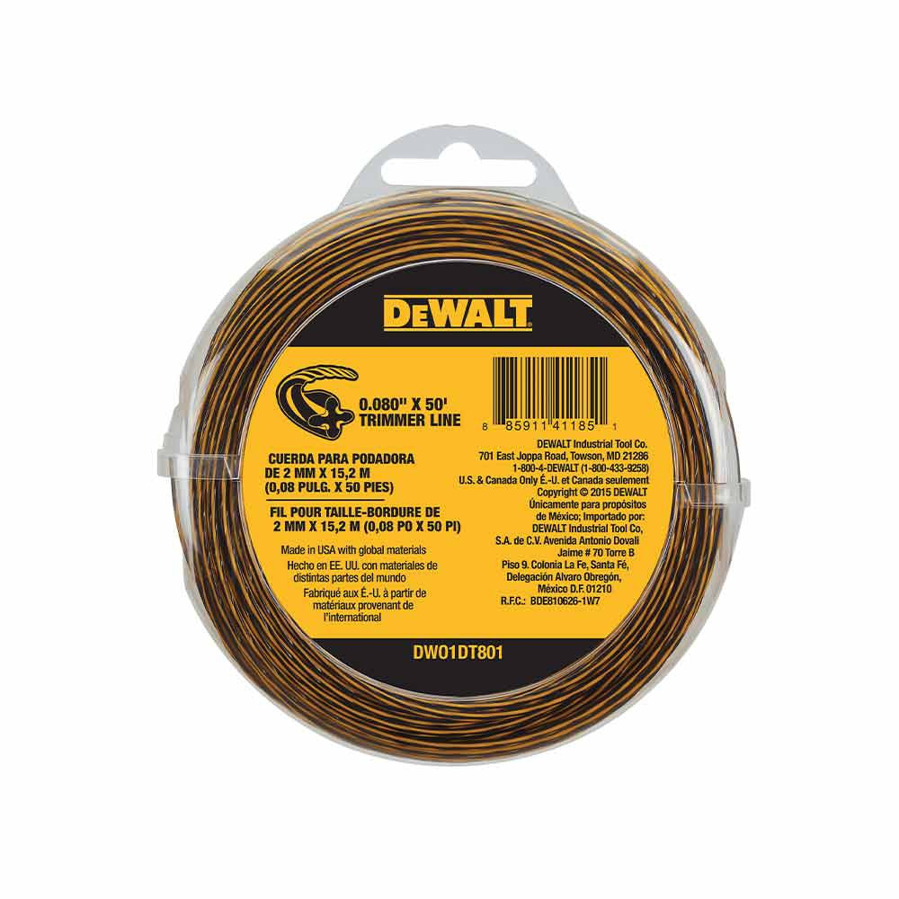 DeWalt 0.08 Inch x 50 ft. String Trimmer Line