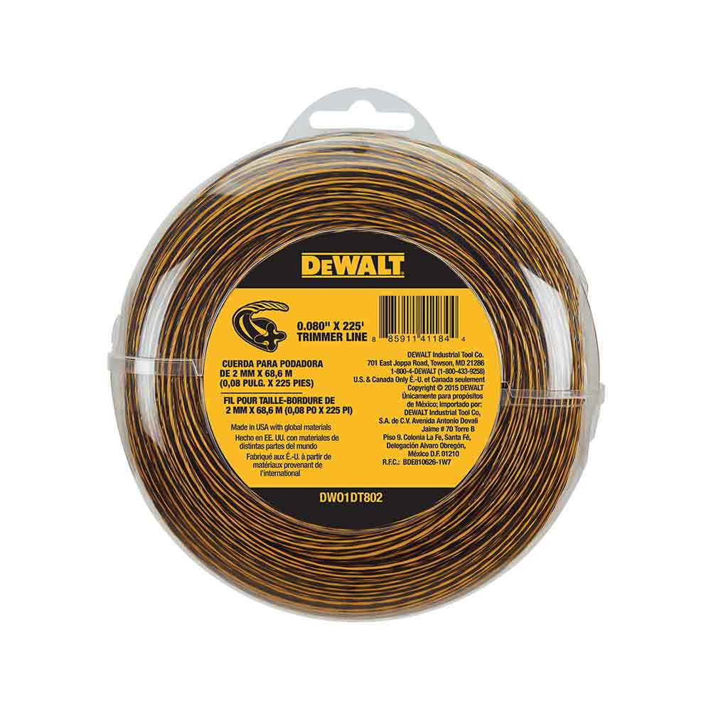 DeWalt 0.08 Inch x 225 ft. String Trimmer Line