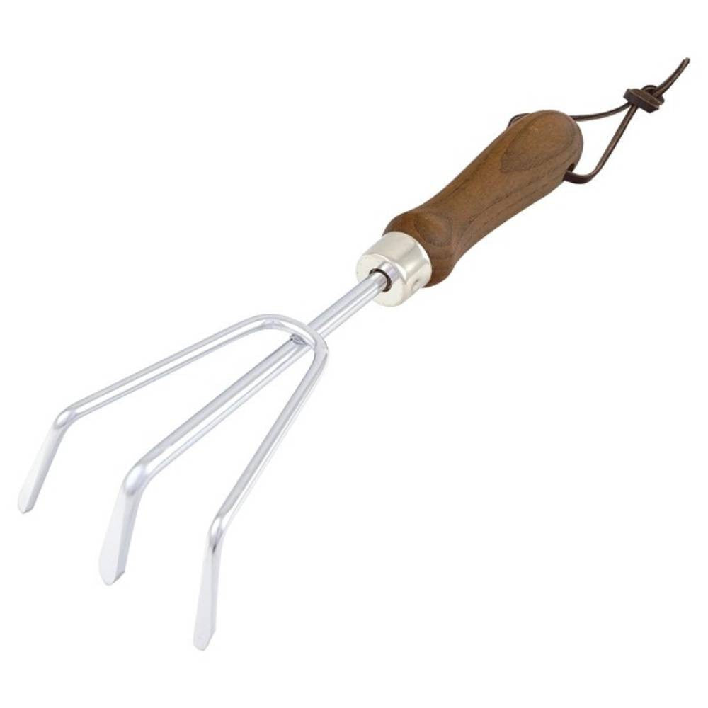 Holland Greenhouse G000016 Stainless Steel Hand Cultivator with Wooden Handle