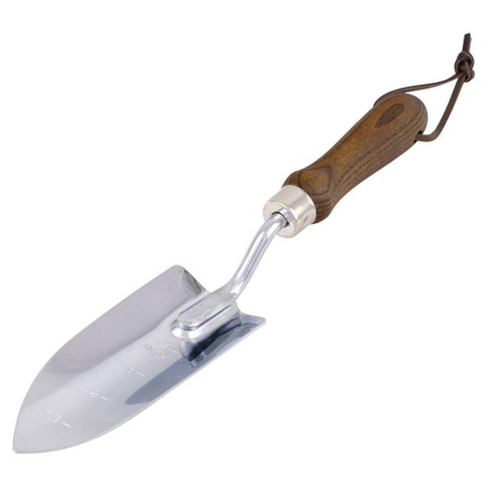 Holland Greenhouse G000018 Stainless Steel Hand Transplanter with Wooden Handle