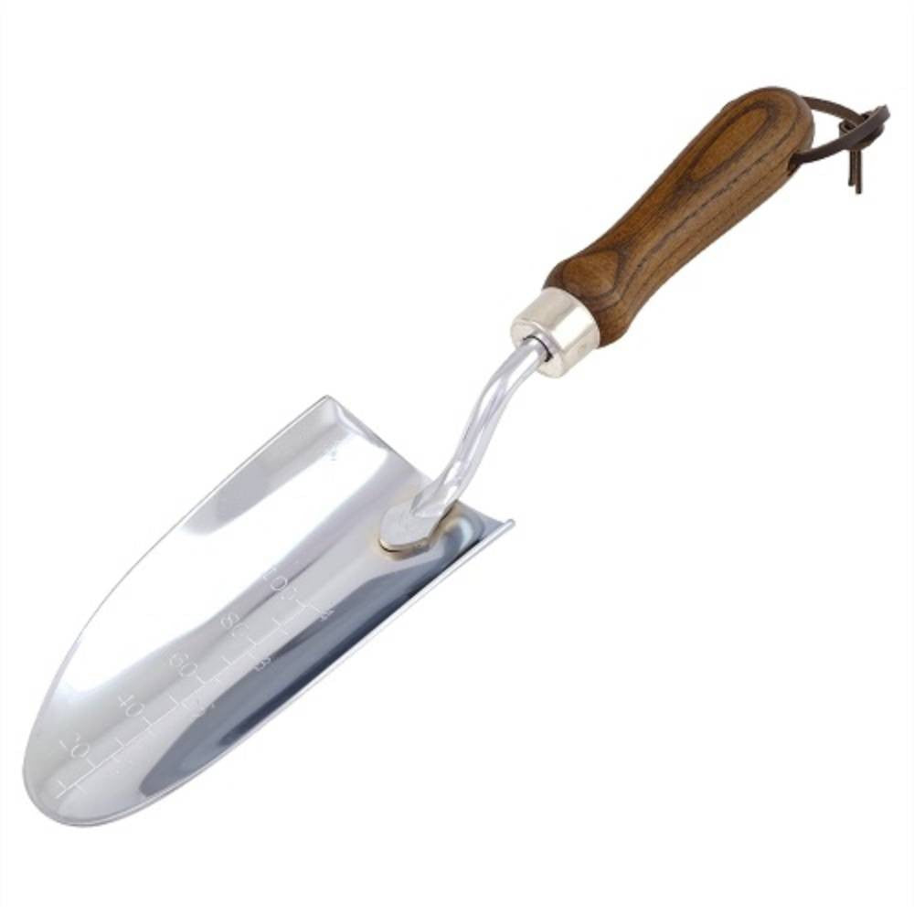 Holland Greenhouse G000019 Stainless Steel Hand Trowel with Wooden Handle