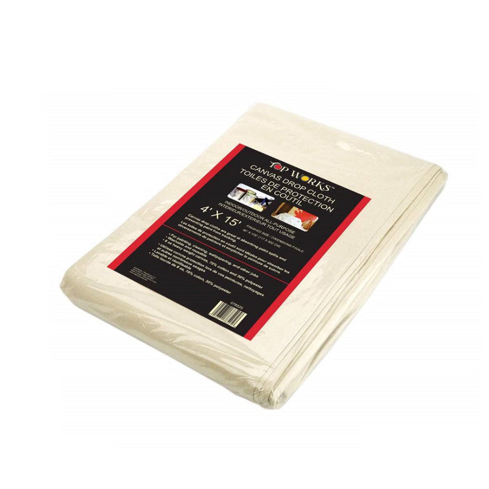 Top Works MOD-078525 4 ft. x 15 ft. Canvas Drop Cloth