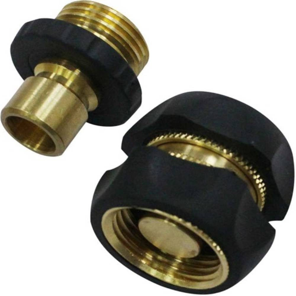 Holland Greenhouse N000369 2pc (Male & Female) QC System Brass Adaptor Kit
