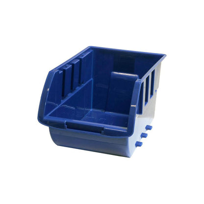 SHOPRO S012225 4pc Large Storage Bin Set with 2-1/2in Rails - Blue