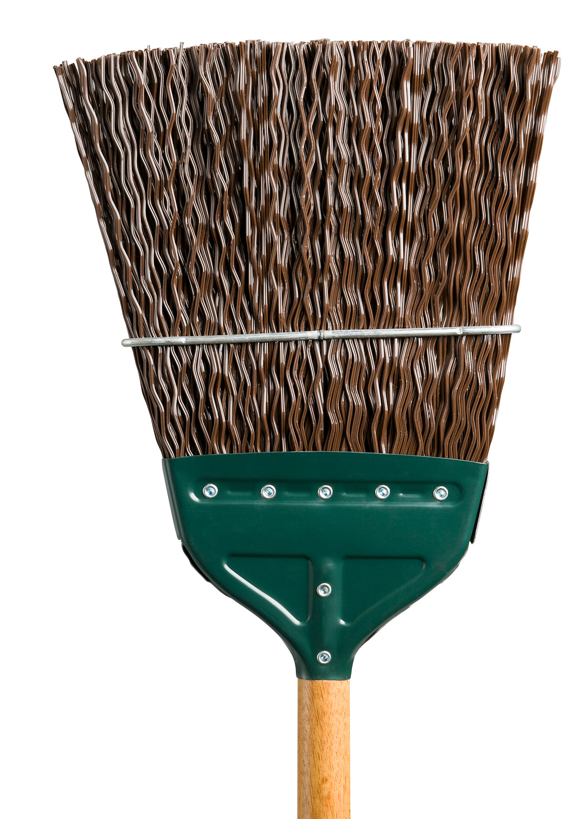 M2 Track & Switch Broom, Wood Handle, Polypropylene Bristles, 52in L