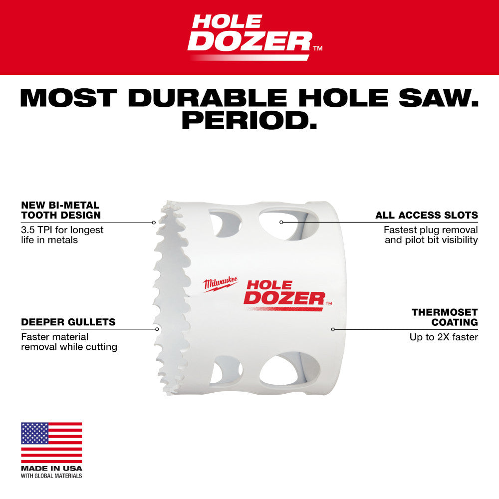 Milwaukee 49-56-0173 HOLE DOZER 3 inch Bi-Metal Hole Saw