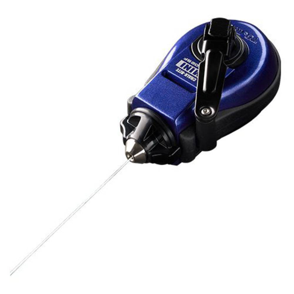 Tajima CR802SFB 50' Chalk-Rite Compact Ultra Thin Chalk Line Reel - Blue showing with string pulled out