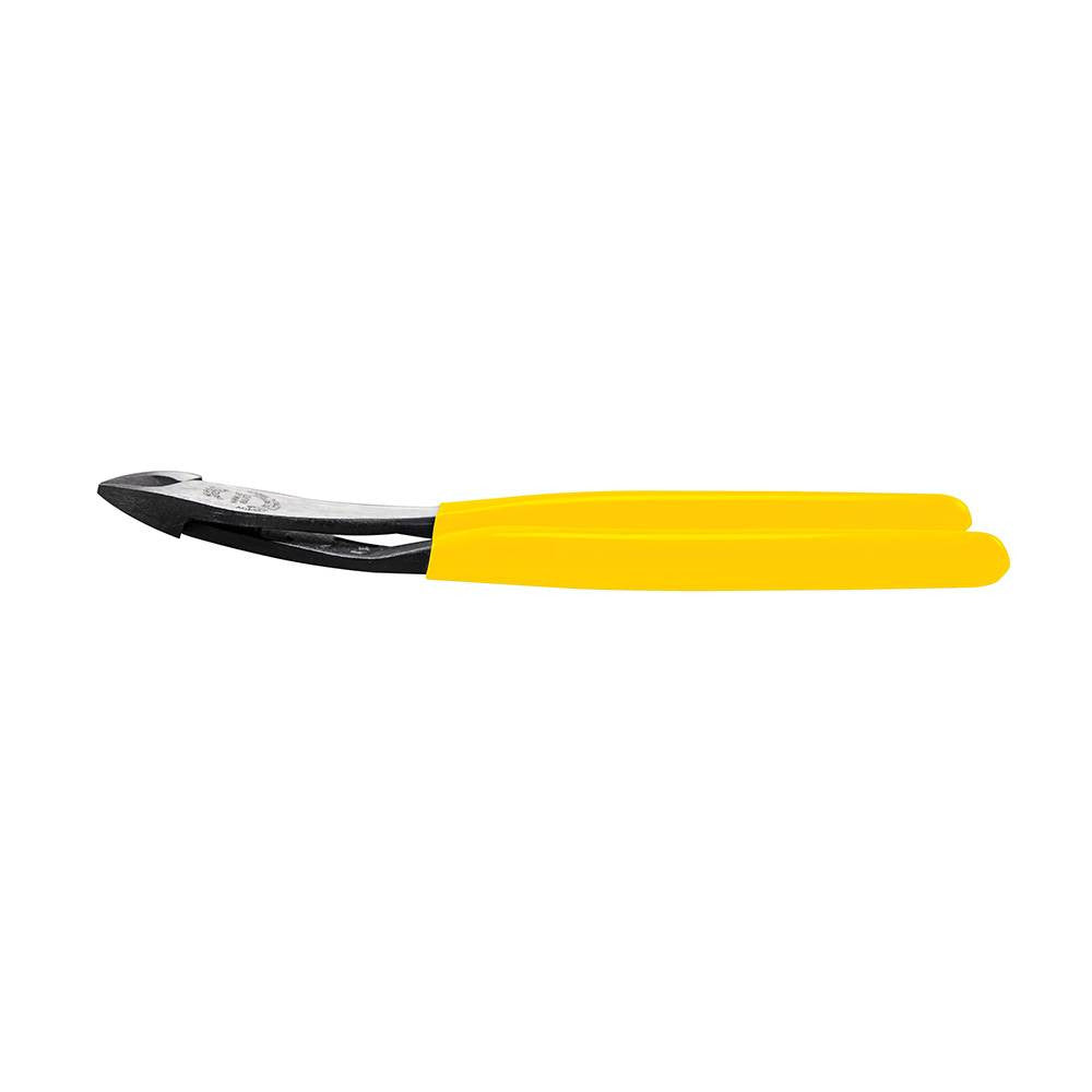 Klein Tools D2000-49 2000 Series 9 inch Angled-Head Diagonal-Cutting Pliers showing angle of pliers