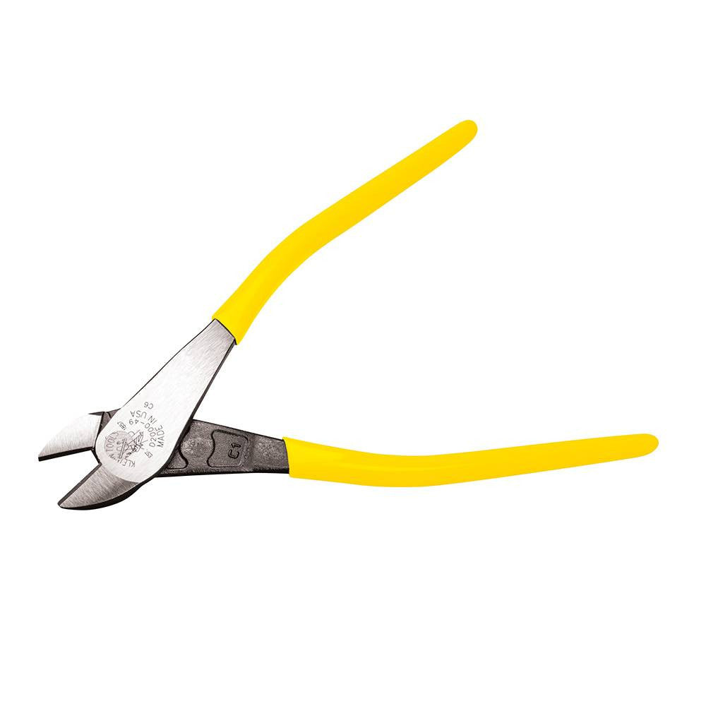 Klein Tools D2000-49 2000 Series 9 inch Angled-Head Diagonal-Cutting Pliers showing with jaws open