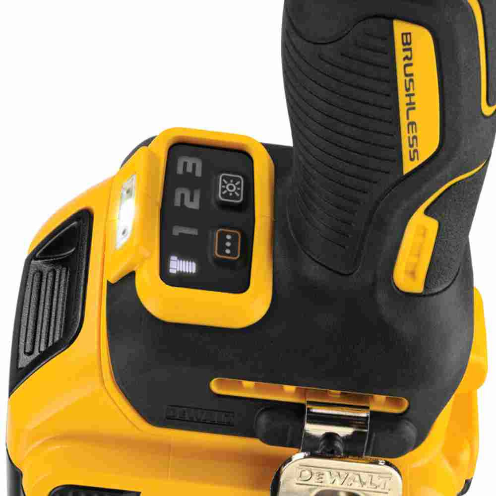 DeWalt DCF892B 20V MAX XR Cordless Mid-Range 1/2 inch Impact Wrench with Detent Pin Anvil (Tool Only) showing on board controls