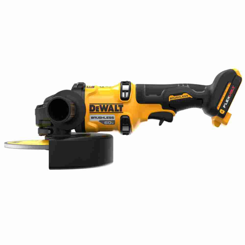 DeWalt DCG440B FLEXVOLT 60V MAX 7 inch Cordless Brushless Grinder With Kickback Brake (Tool Only) showing side profile
