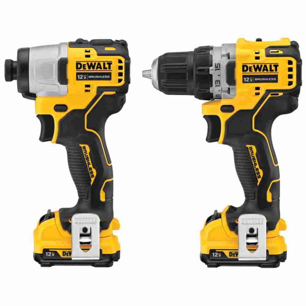 DeWalt DCK221F2 XTREME 12V MAX 2-Tool Cordless Brushless 3/8 inch Drill  and Impact Driver Kit