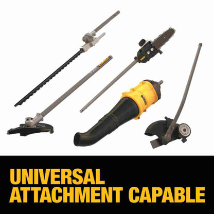 DeWalt DCST972B 60V MAX 17 inch Brushless Dual Line String Trimmer (Tool Only) showing the optional attachments (sold separately)