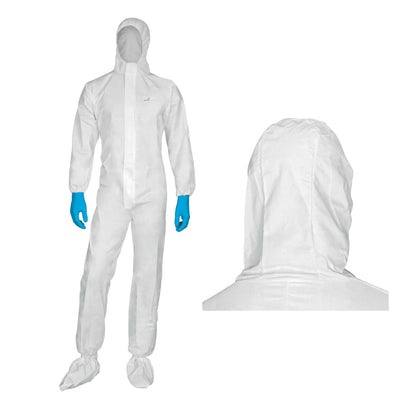DEGIL Disposable Coveralls with Elastic Hood - Extra Large
