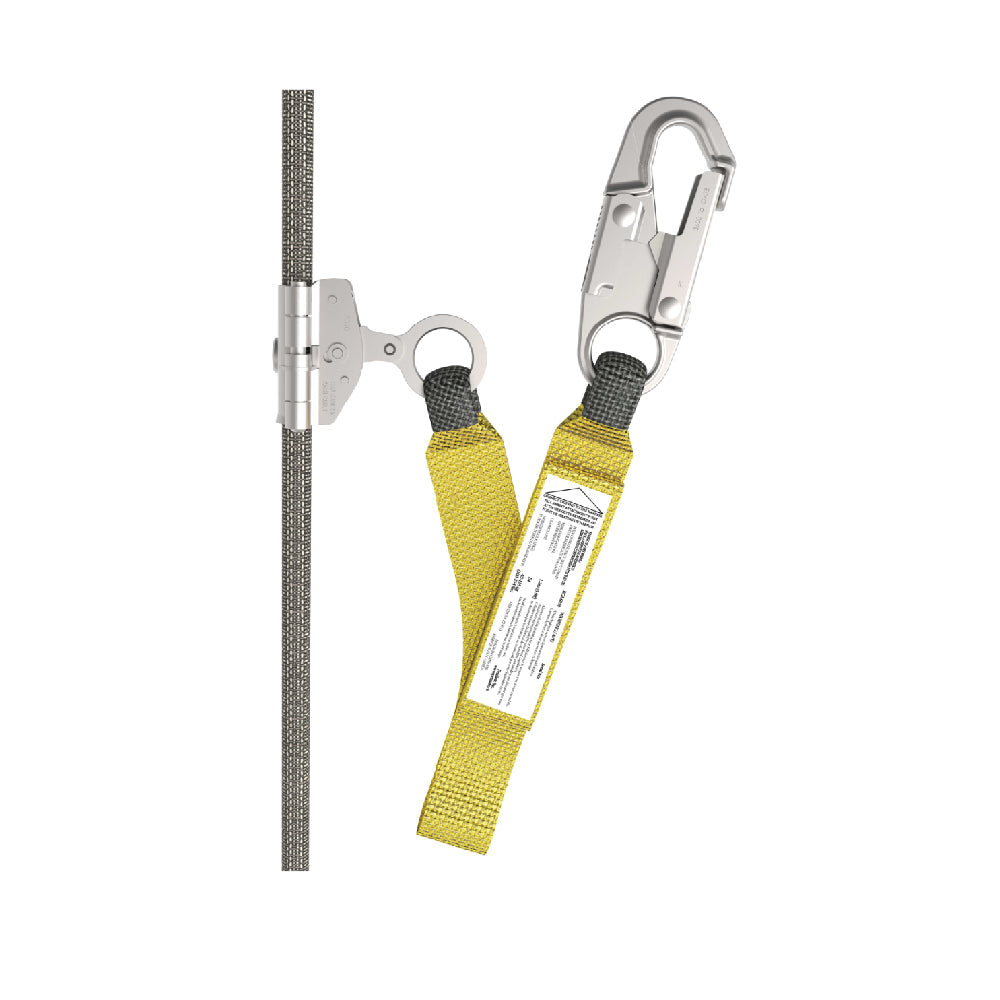 DEGIL 2.5' Rope Grab Lanyard with 5/8in Vertical Life Line