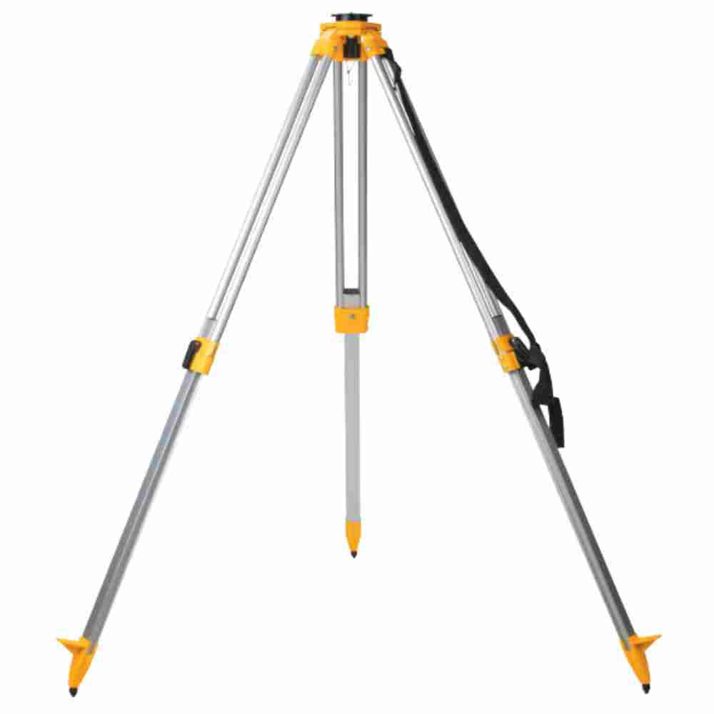 DeWalt DW0737 5/8-11 NC Construction Tripod showing in with legs fully extended