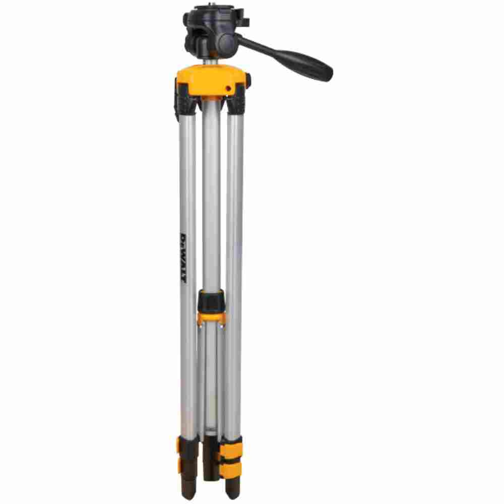 DeWalt DW0881T Laser Tripod with Tilting Head showing collapsed and folded for storage