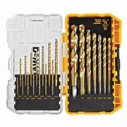 DeWalt DW1342 21pc Speed Tip Titanium Nitride Coated Drill Bit Set