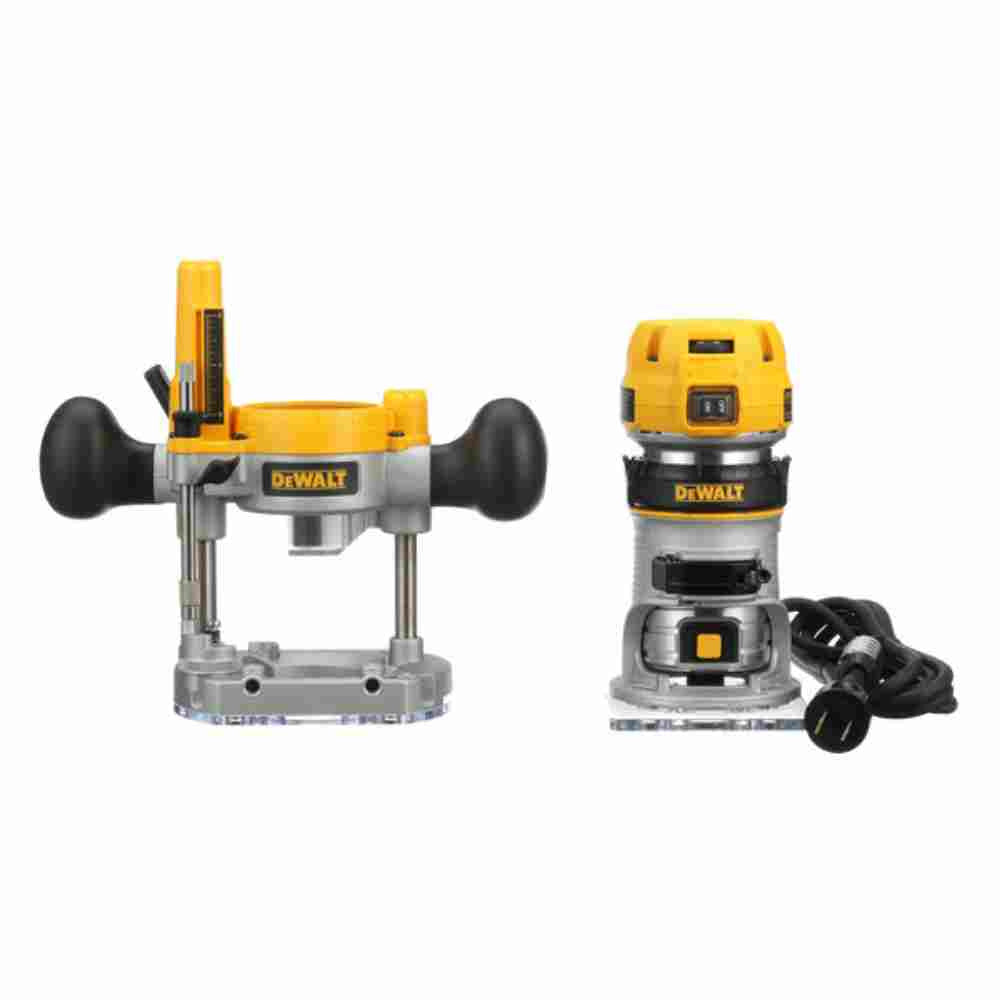 DeWalt DWP611PK 1-1/4 HP Max Torque Variable Speed Compact Router Kit with Plunge Base and LEDs