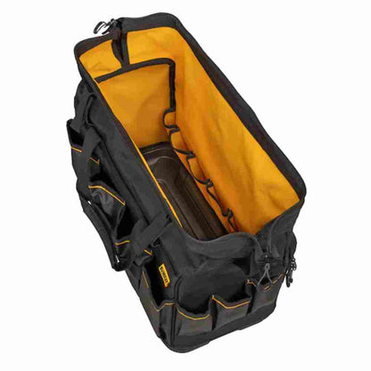 DeWalt DWST560104 20 inch Professional Open Mouth Tool Bag showing the pockets inside of the bag