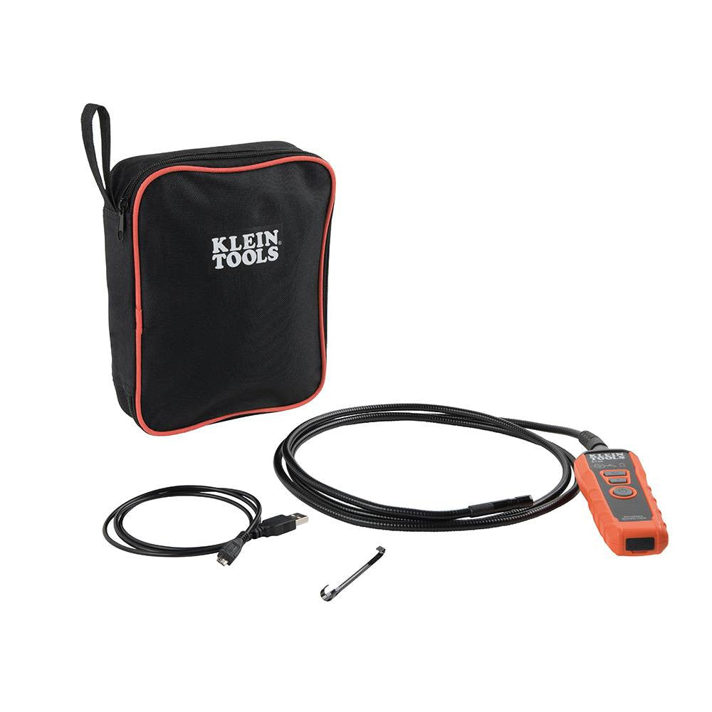 Klein Tools ET20 WiFi Borescope showing inclusions of the set