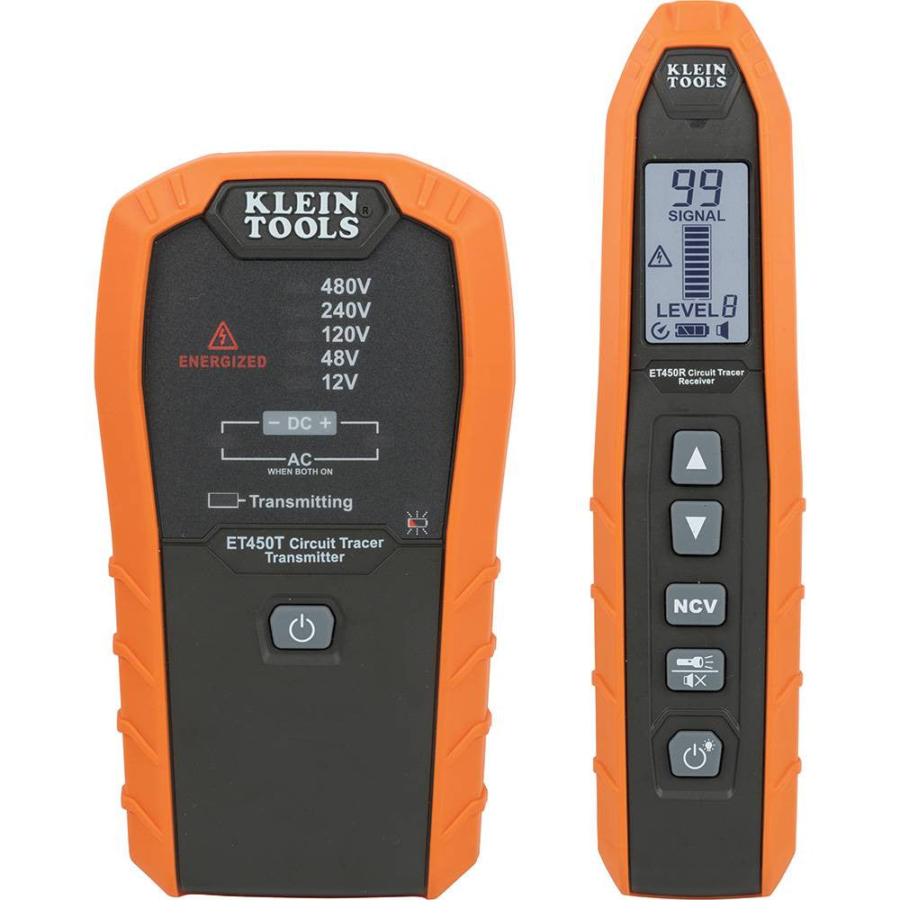 Klein Tools ET450 Advanced Circuit Tracer Kit showing meters