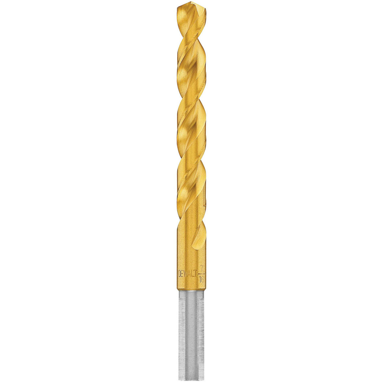 DeWalt DW1328 7/16 inch Titanium Nitride Coated Drill Bit showing different angle