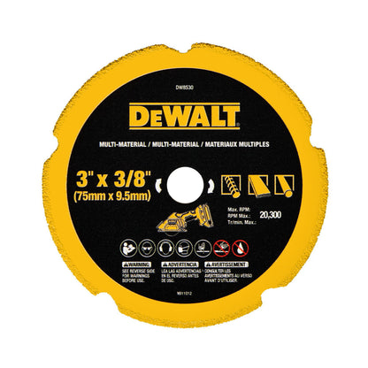 DeWalt DW8530 3 inch x 3/8 inch Multi-Material Diamond Blade