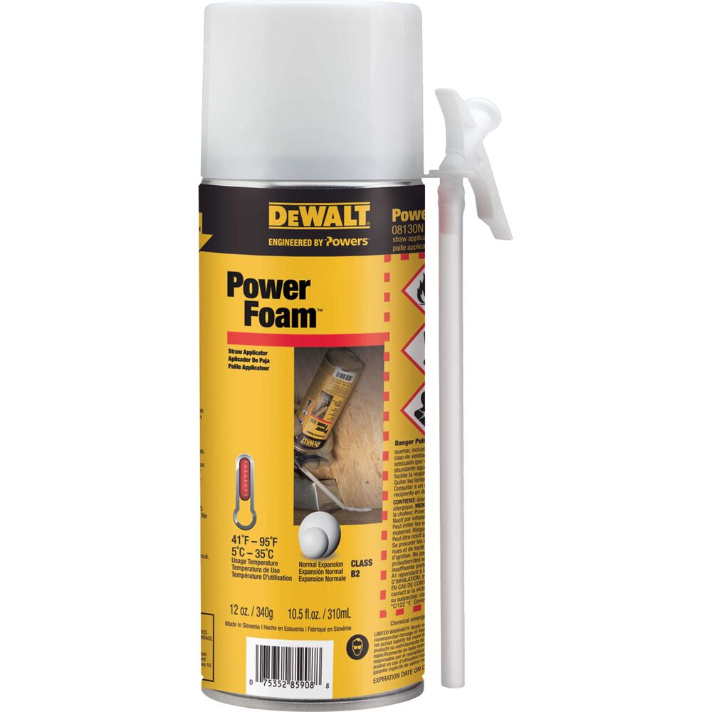 DeWalt 12oz PowerFoam Expanding Polyurethane Foam Sealant