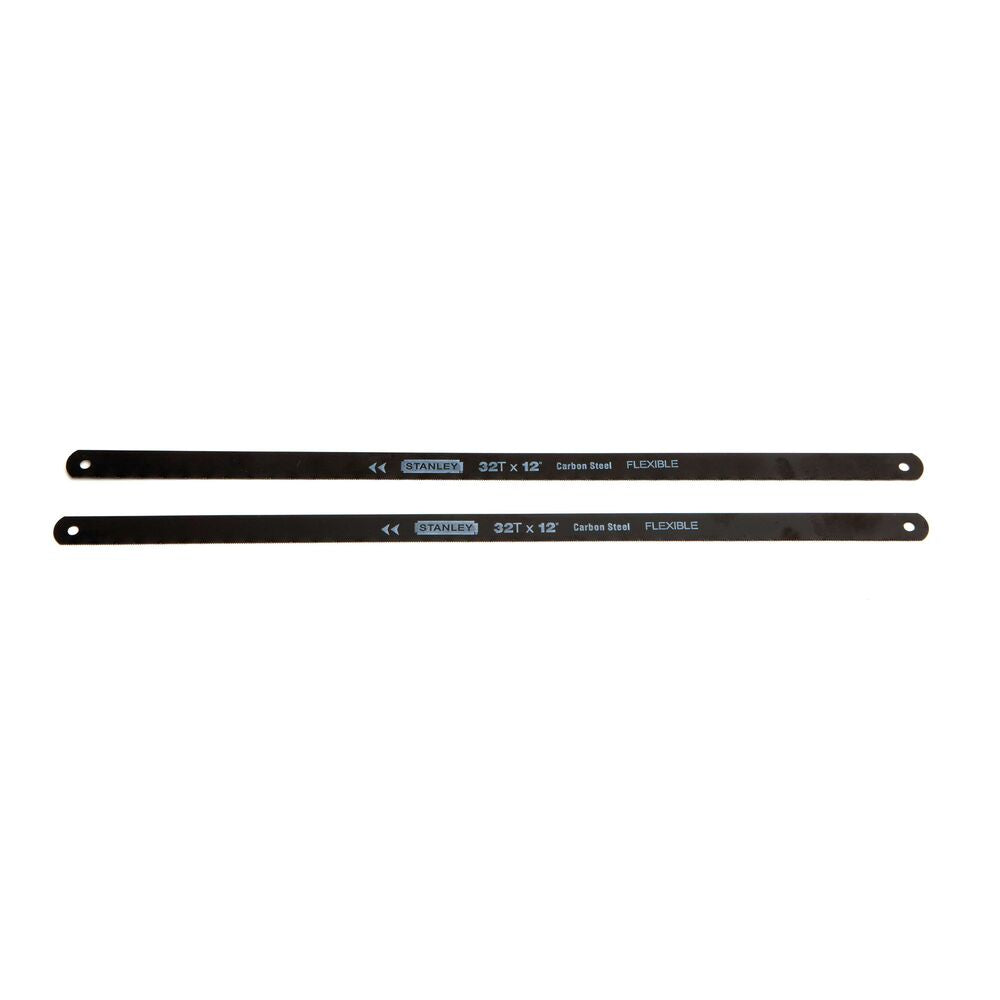 Stanley 12in x 32 TPI Carbon Steel Hacksaw Blades - 2pk