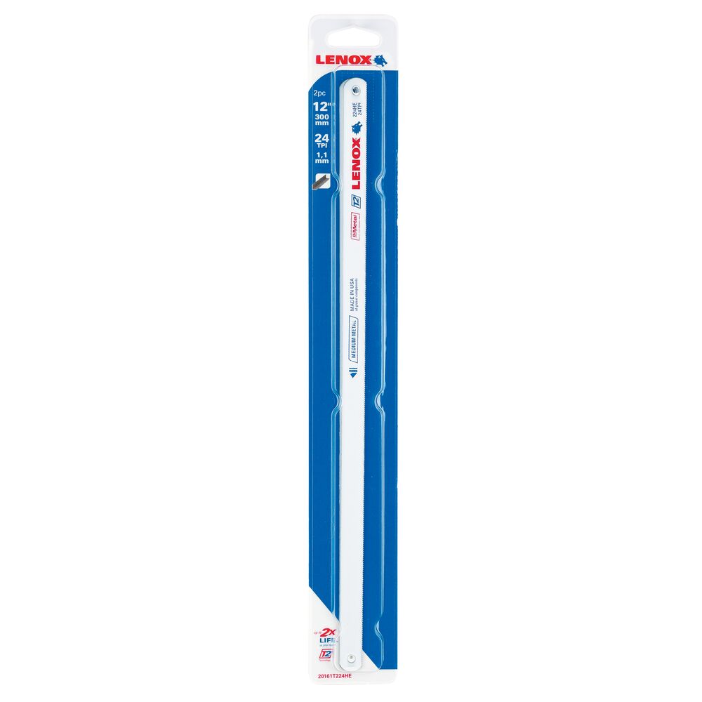 Lenox 12in 24 TPI Hacksaw Blades - 2pk