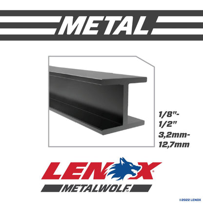 Lenox 2018412114R MetalWolf 12 inch x 1 inch x .042 inch 14 TPI Reciprocating Saw Blade for Thick Metal Cutting - 5pk